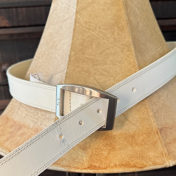 Anne Klein Accessories - Anne Klein White Belt with Silver Buckle